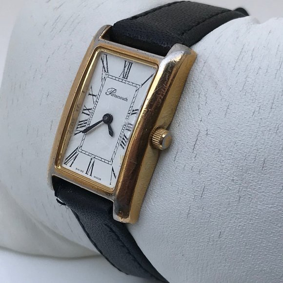 Portsmouth Swiss Made Women Watch Gold Tone Case W - Picture 2 of 13